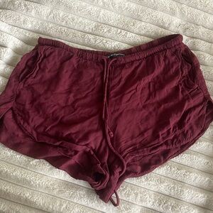 Brandy Melville dark red lounge flowy shorts
